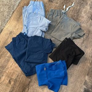 Medelita Scrubs, 3 pair and 2 tops